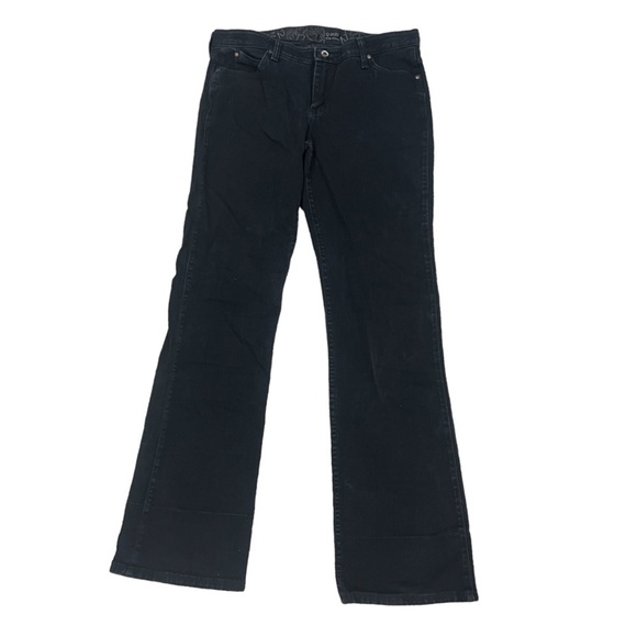 Wrangler Q-Baby Black No Gap Waistband Bootcut Jeans Size 13/14 Women's - Picture 1 of 4